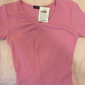 brandy pink v neck